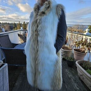 Donna Salyers Fabulous Furs Faux Fox Stroller Vest M